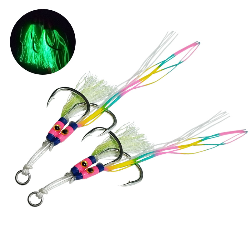 Fishing Hook Assortment - 2 pares/bolsa de anzuelos luminosos para