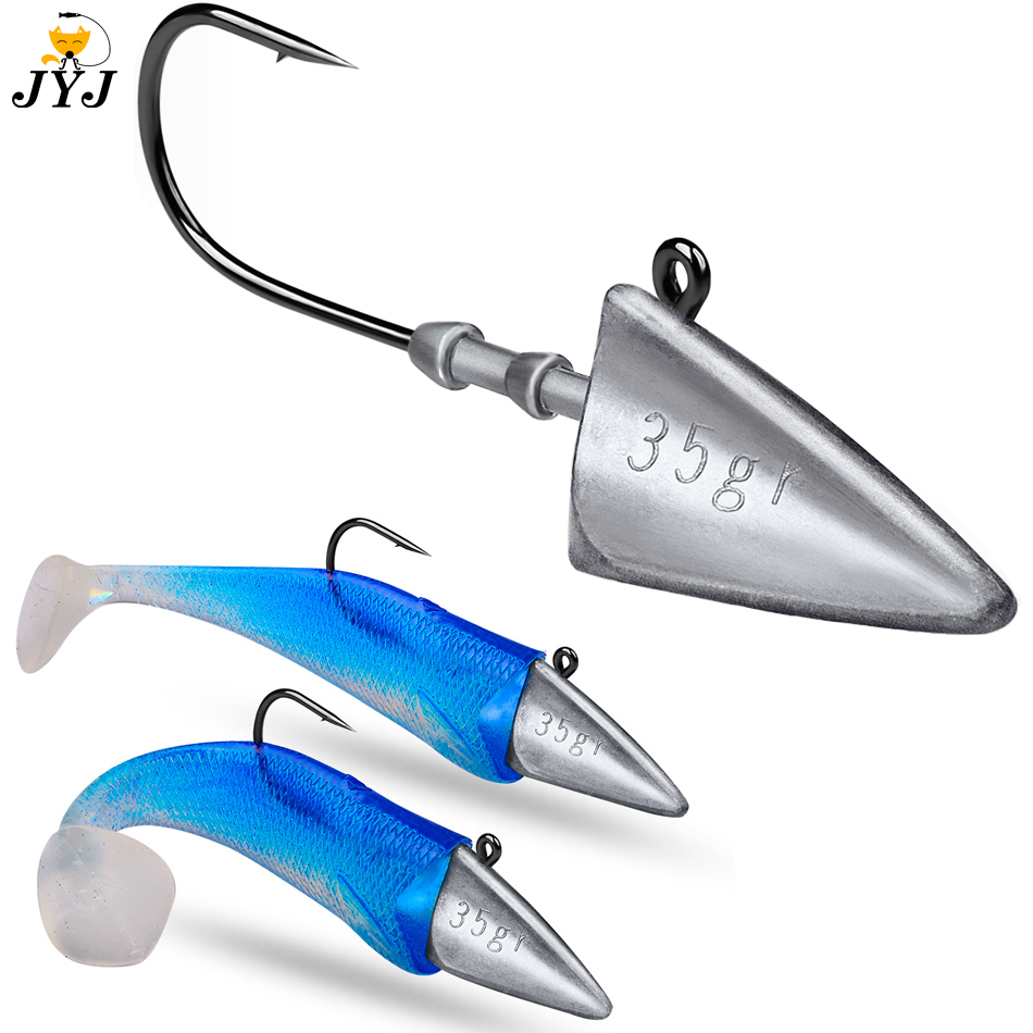 Fishing Hook Offset - Anzuelos de cabeza triangular WODJYJ 7g