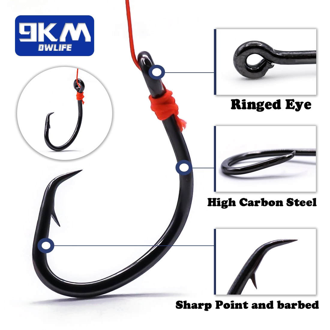 Anzuelos circulares de 9KM, 25 - Fishing Hook Offset reseña y precio